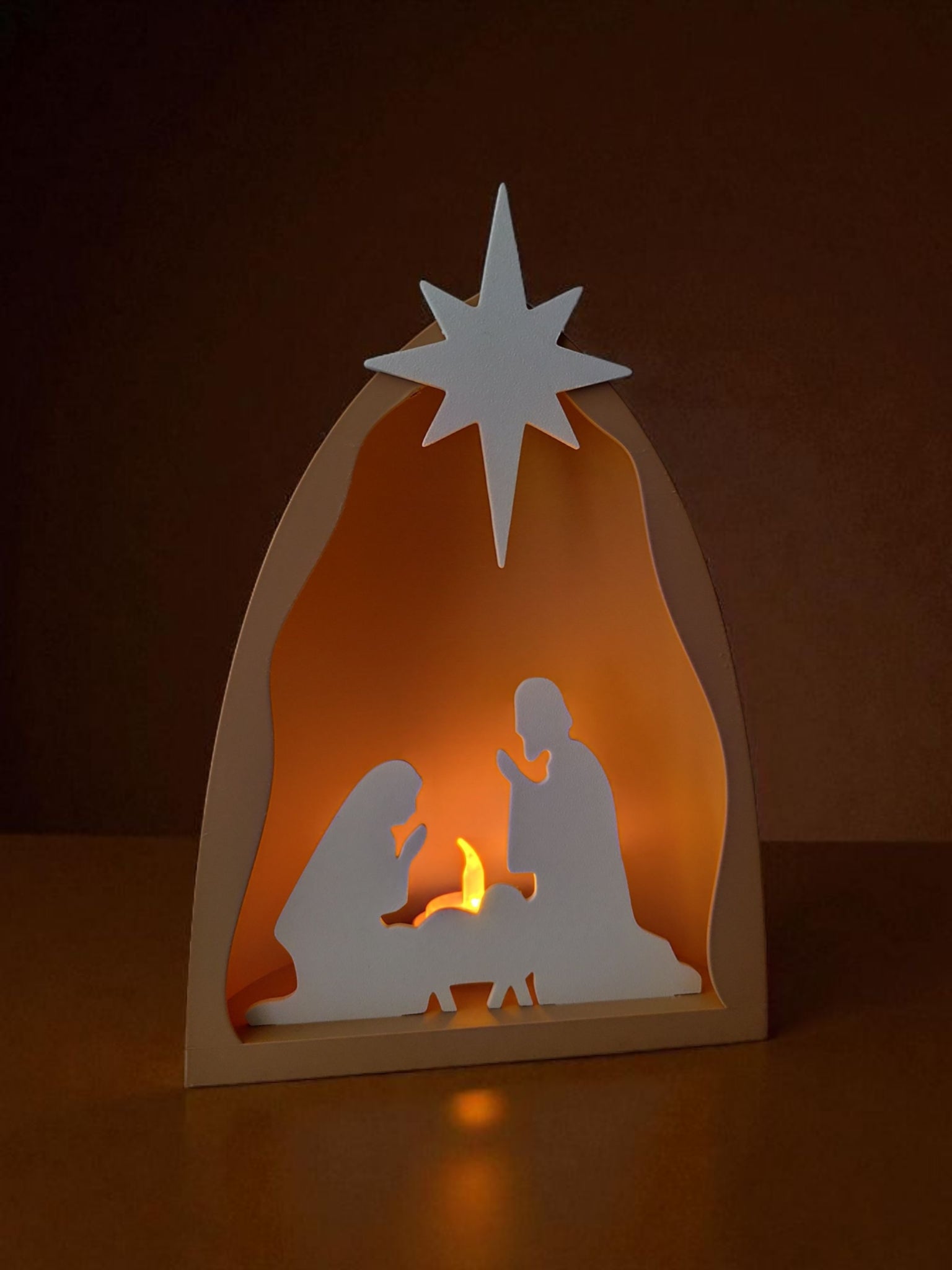 Glowing Minimalist Nativity Scene