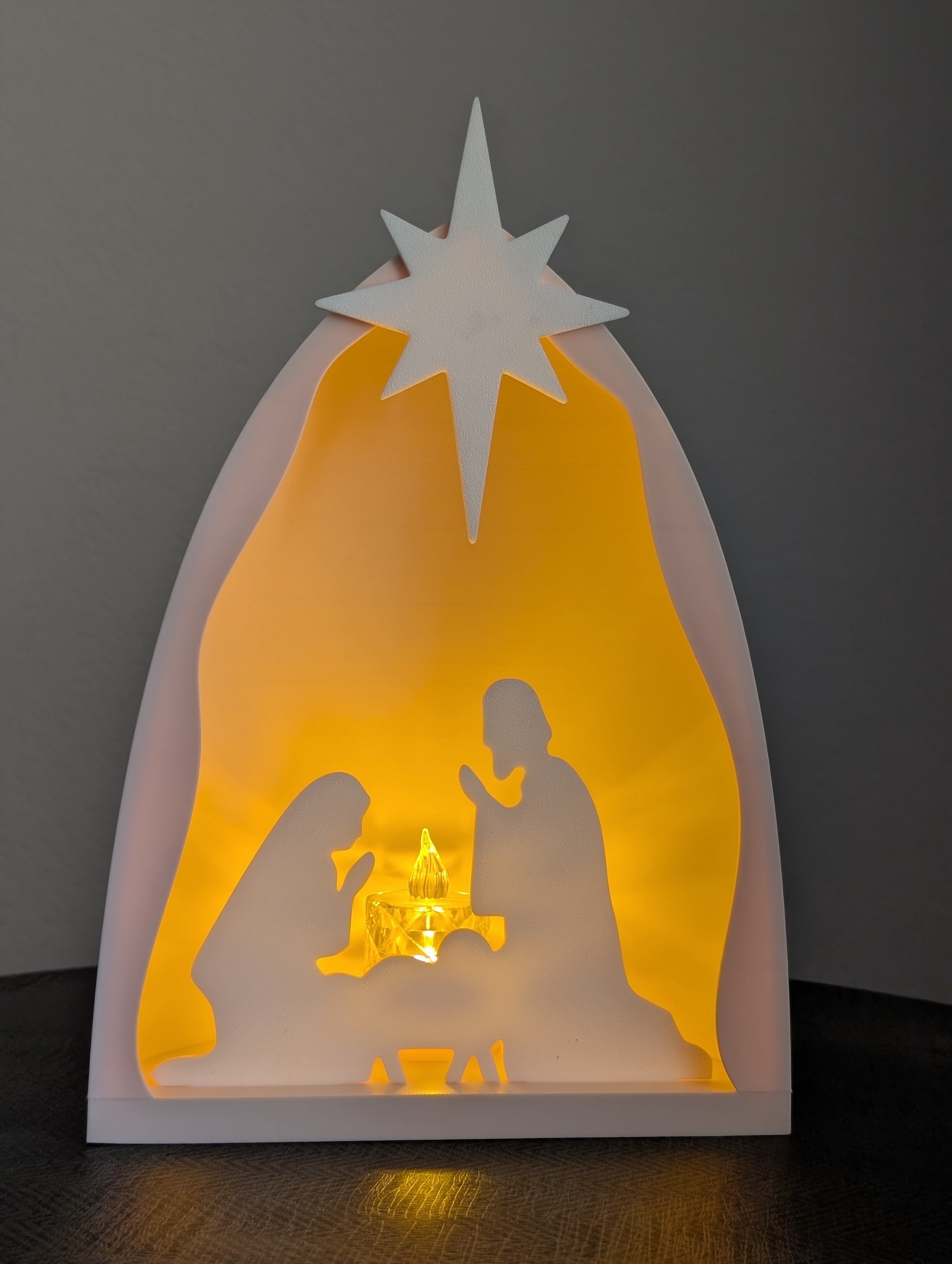 Glowing Minimalist Nativity Scene