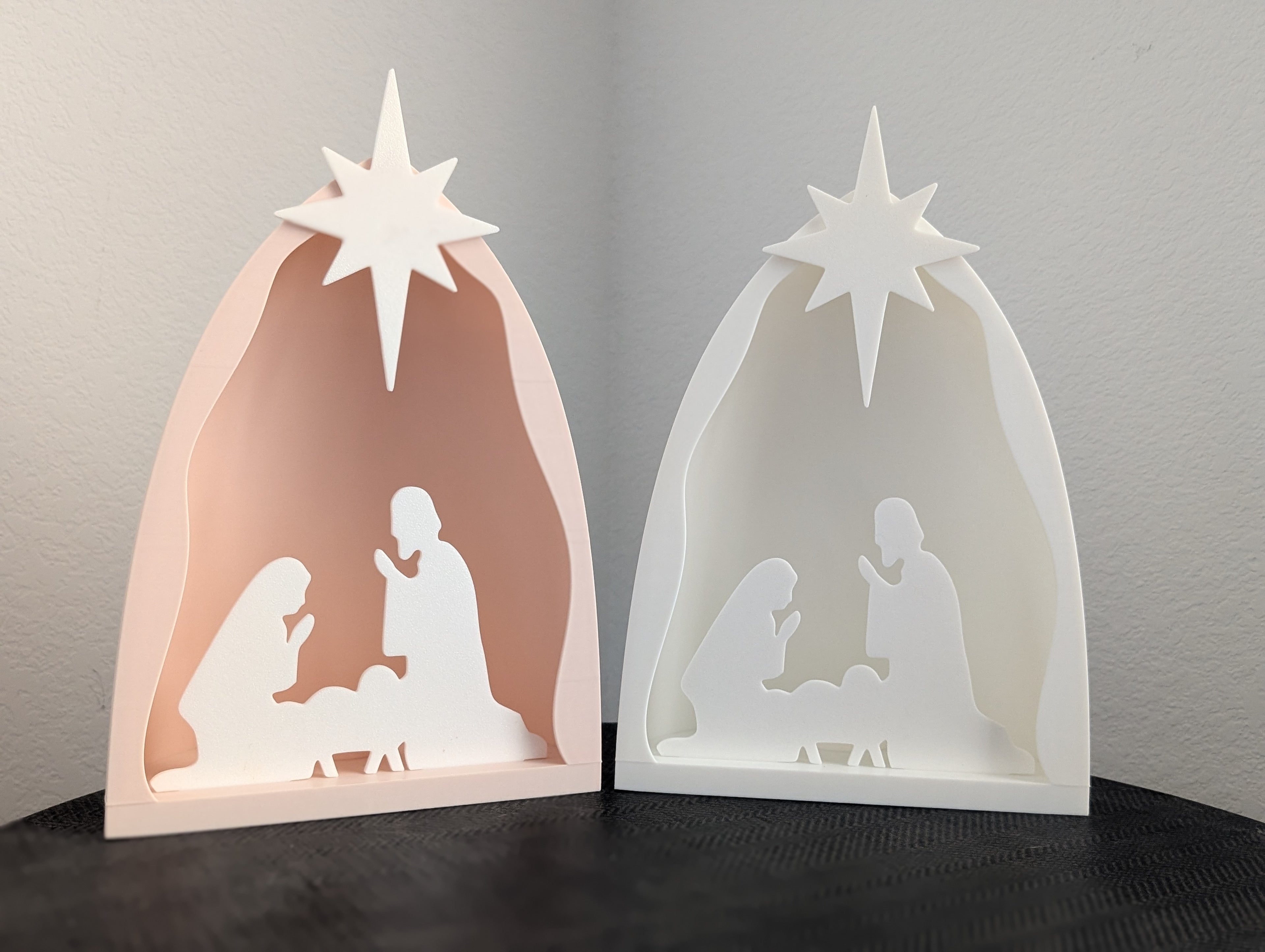 Glowing Minimalist Nativity Scene