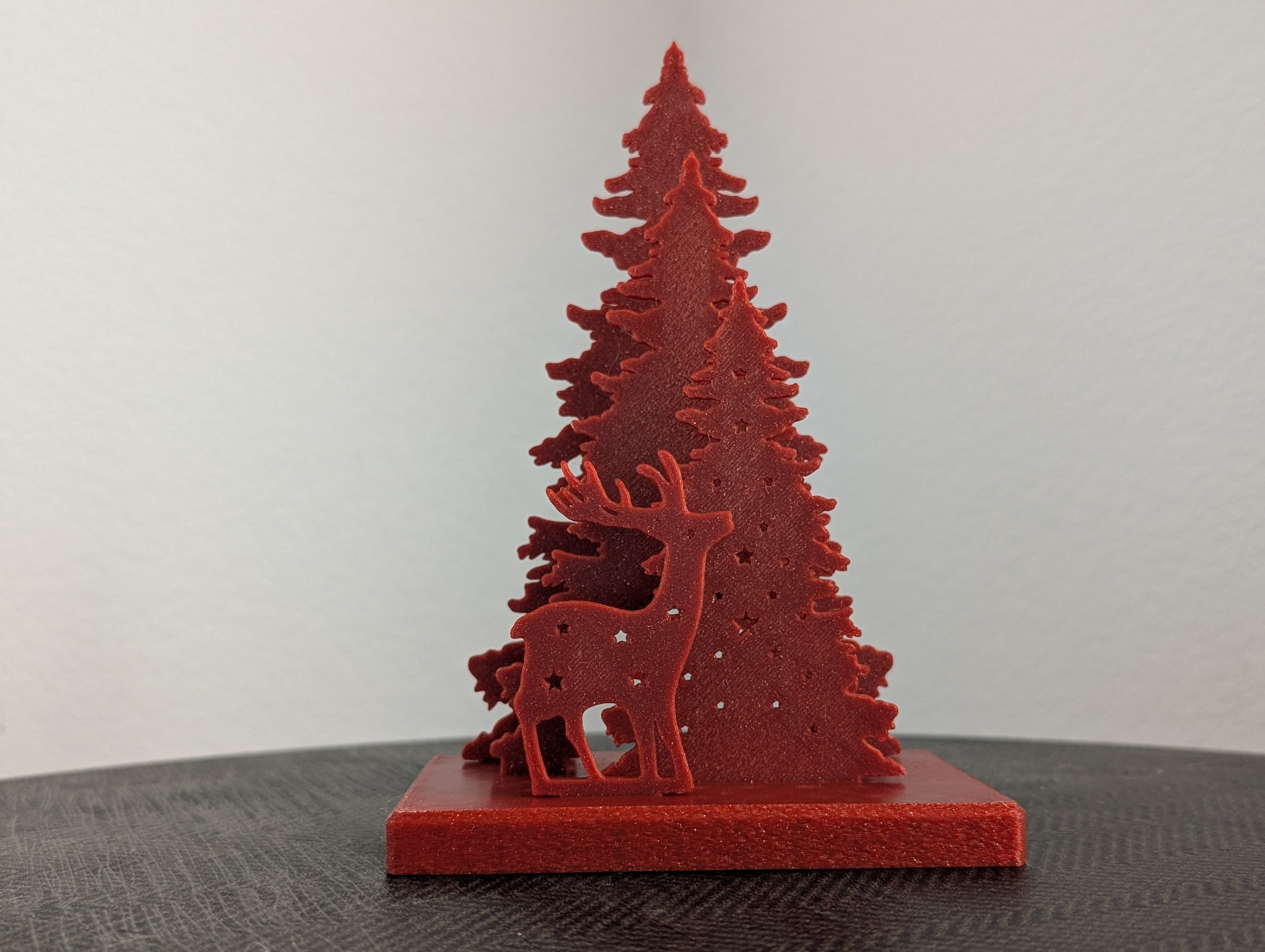 Christmas Reindeer Decor Scene with LED Tea Light